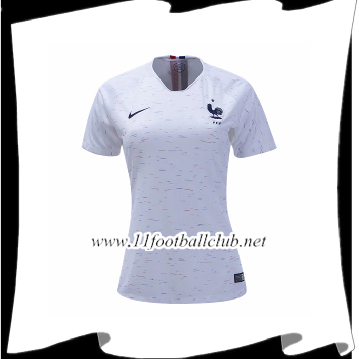 Nouveau Maillot De L Équipe De France Femme Exterieur Blanc 2018 2019