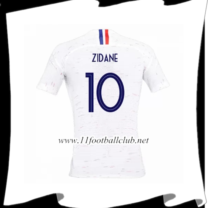 Nouveaux Maillot Equipe De France Zidane 10 Femme Exterieur Blanc 2018 2019