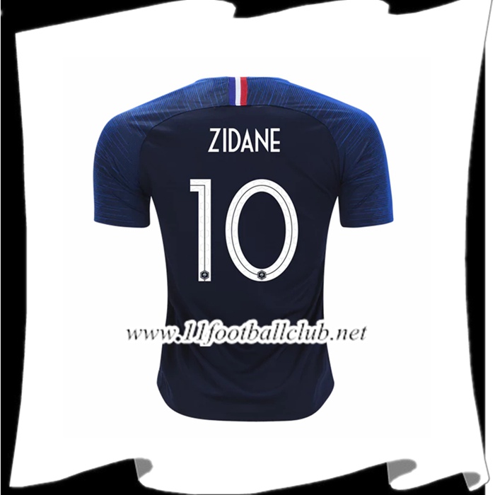 Nouveaux Maillot Foot Equipe De France Zidane 10 Domicile Bleu 2018 2019