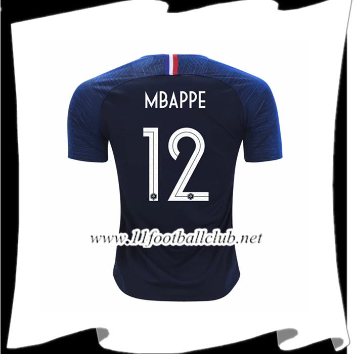 Nouveau Maillot De Foot De L Équipe De France Kylian Mbappe 12 Domicile Bleu 2018 2019