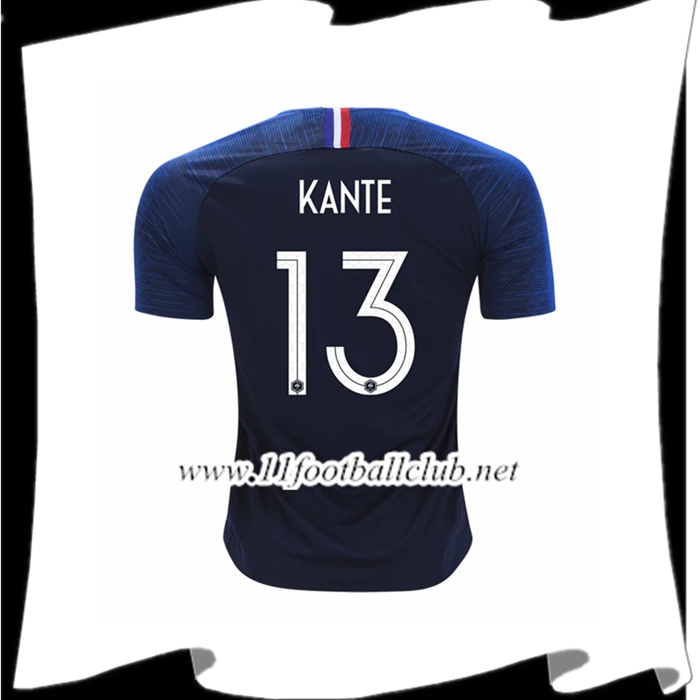 Nouveaux Maillot De Foot De France N'Golo Kante 13 Domicile Bleu 2018 2019