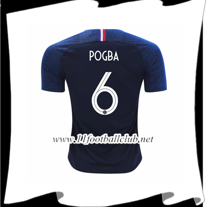 Nouveaux Maillot De L Équipe De France Paul Pogba 6 Domicile Bleu 2018 2019