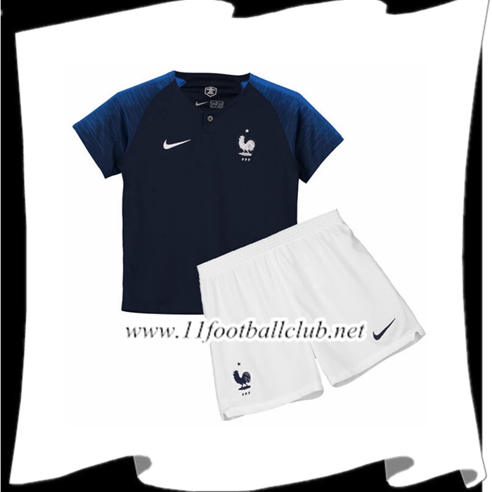 Nouveaux Maillot Equipe De France Enfant Domicile Bleu 2018 2019