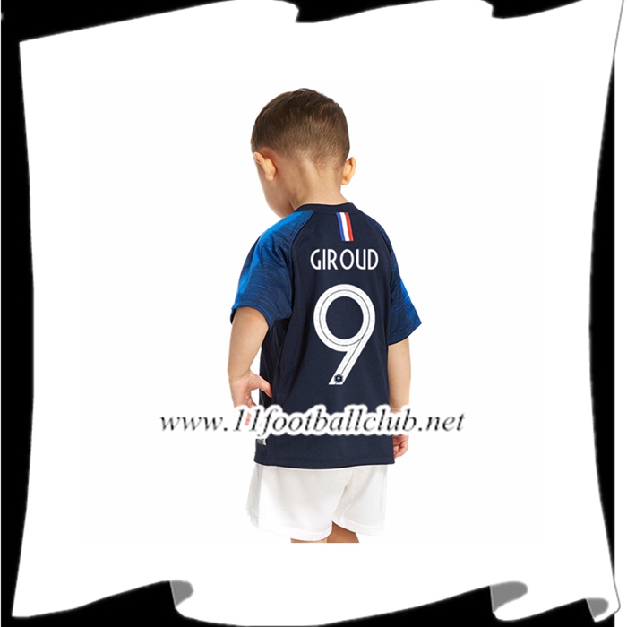 Nouveau Maillot De La France Giroud 9 Enfant Domicile Bleu 2018 2019