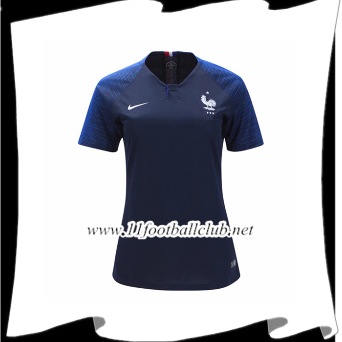 Nouveau Maillot D Équipe De France Femme Domicile Bleu 2018 2019