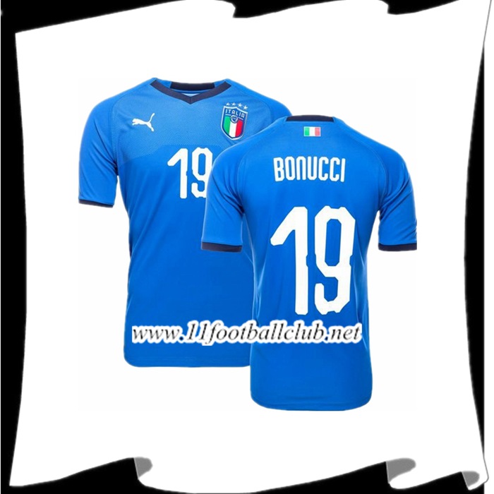 Le Nouveaux Maillot Foot Equipe De Italie BONUCCI 19 Domicile Bleu 2018/2019