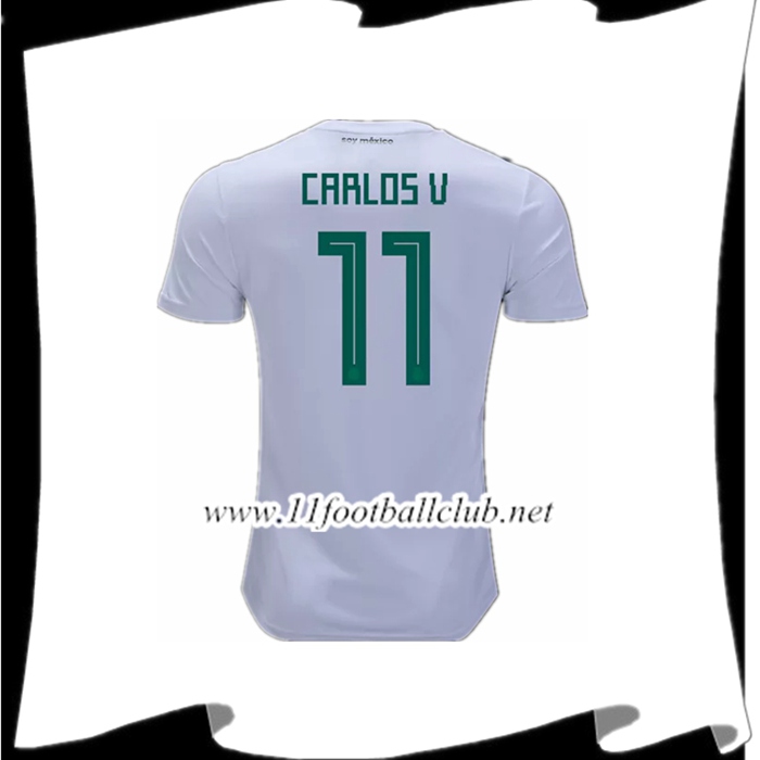 Le Nouveau Maillot Football Mexique Carlos Vela 11 Exterieur Blanc 2018/2019