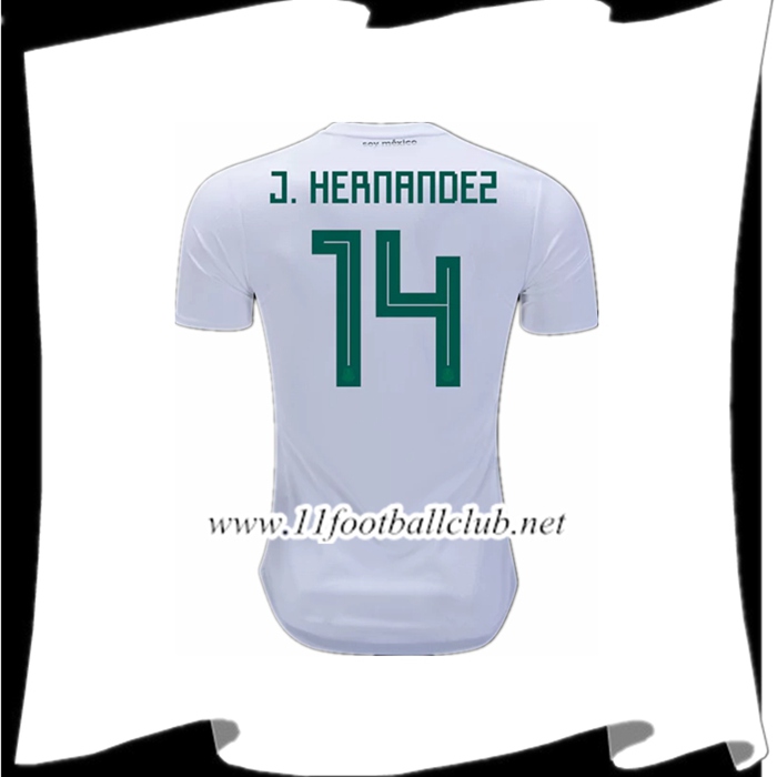 Le Nouveaux Maillot Equipe De Mexique Javier Hernandez 14 Exterieur Blanc 2018/2019