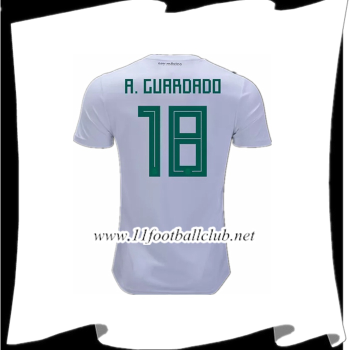 Le Nouveau Maillot De La Mexique A.Guardado 18 Exterieur Blanc 2018/2019