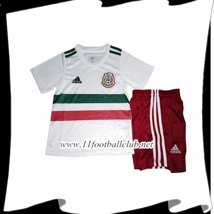 Nouveau Maillot Football Mexique Enfant Exterieur Blanc 2018 2019