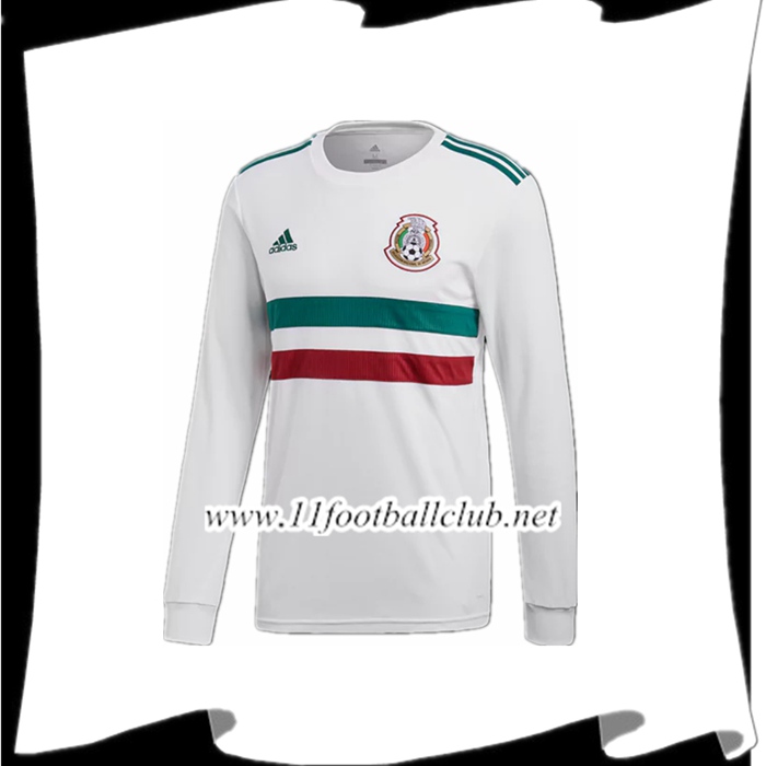 Le Nouveaux Maillot De Foot Equipe De Mexique Manche Longue Exterieur Blanc 2018/2019