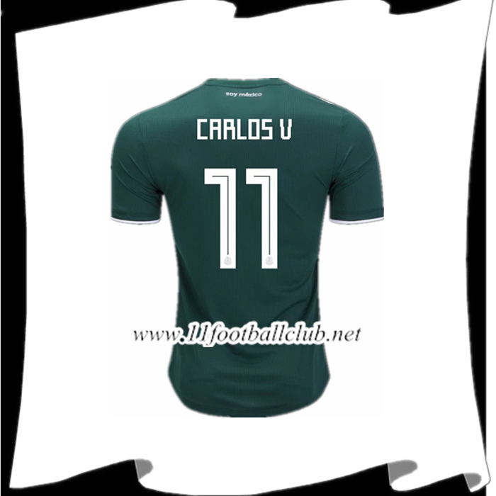Le Nouveaux Maillot Equipe De Mexique Carlos Vela 11 Domicile Vert 2018/2019