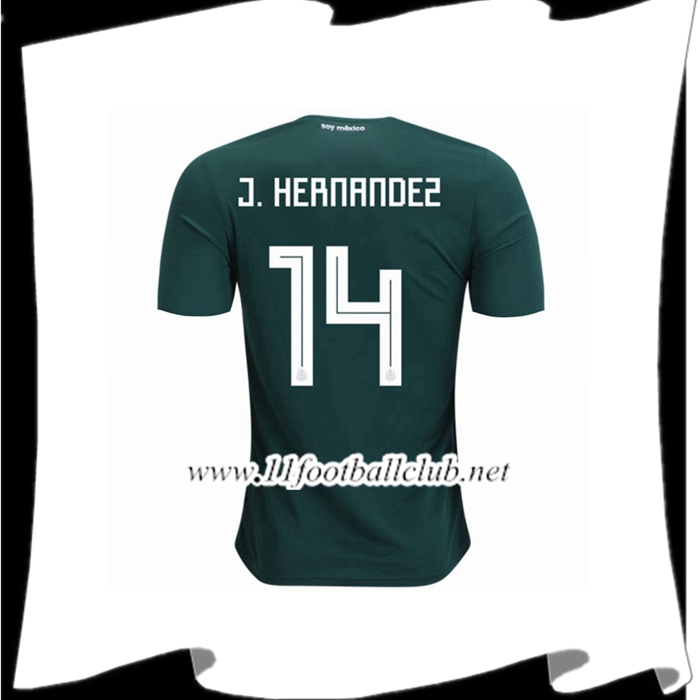 Le Nouveau Maillot De La Mexique Javier Hernández 14 Domicile Vert 2018/2019