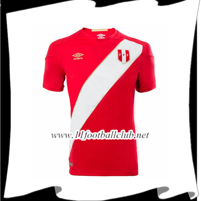 Nouveaux Maillot De La Pérou Exterieur Rouge Et Blanc 2018 2019