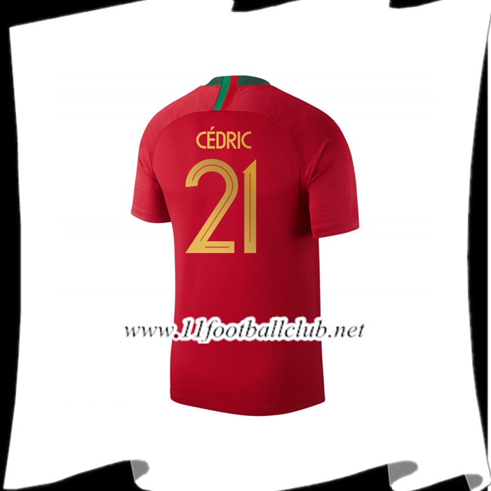 Nouveaux Maillot D Équipe De Portugal CEDRIC 21 Domicile Rouge 2018 2019