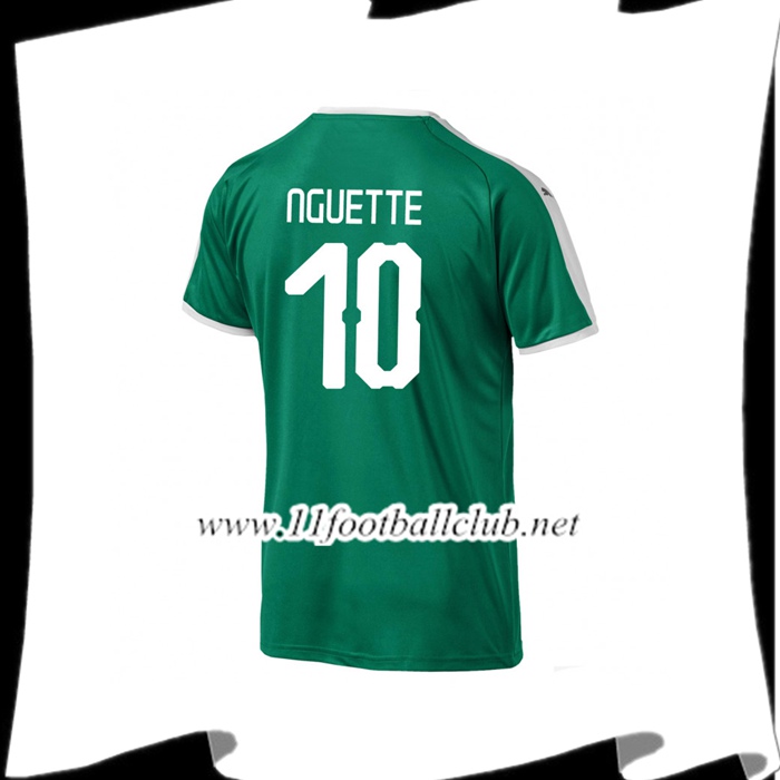 Nouveau Maillot De Foot Sénégal NGUETTE 10 Exterieur Vert 2018 2019