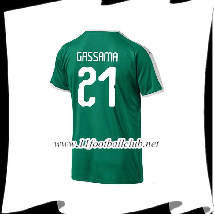 Nouveau Maillot De L Équipe De Sénégal GASSAMA 21 Exterieur Vert 2018 2019