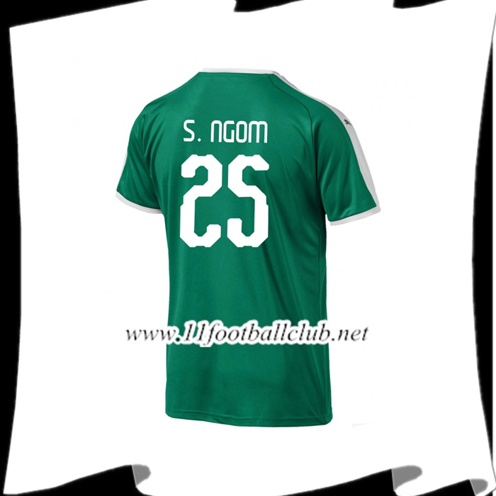 Nouveau Maillot Equipe Sénégal S. NGOM 25 Exterieur Vert 2018 2019