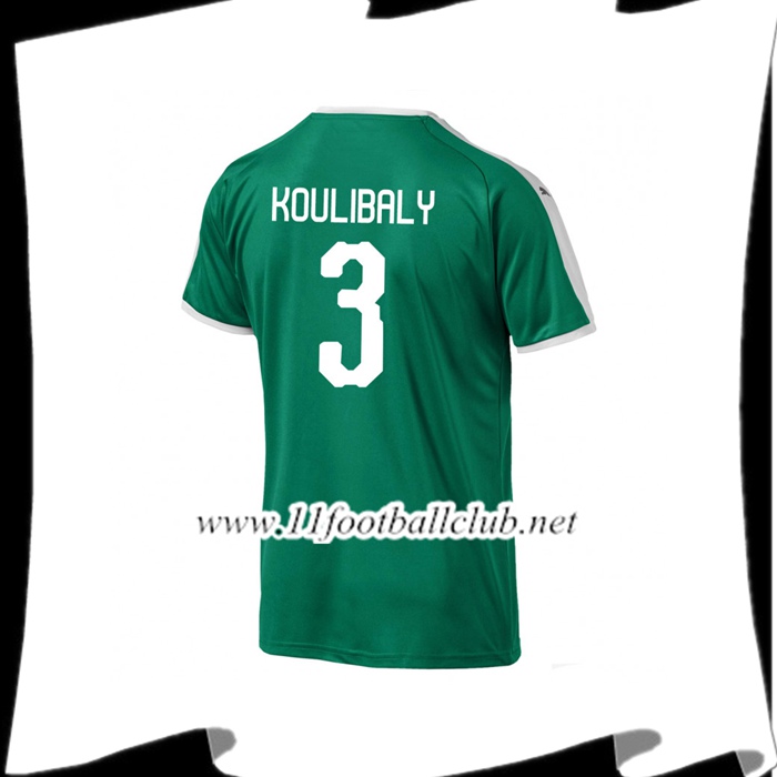 Nouveaux Maillot De Foot Equipe De Sénégal KOULIBALY 3 Exterieur Vert 2018 2019