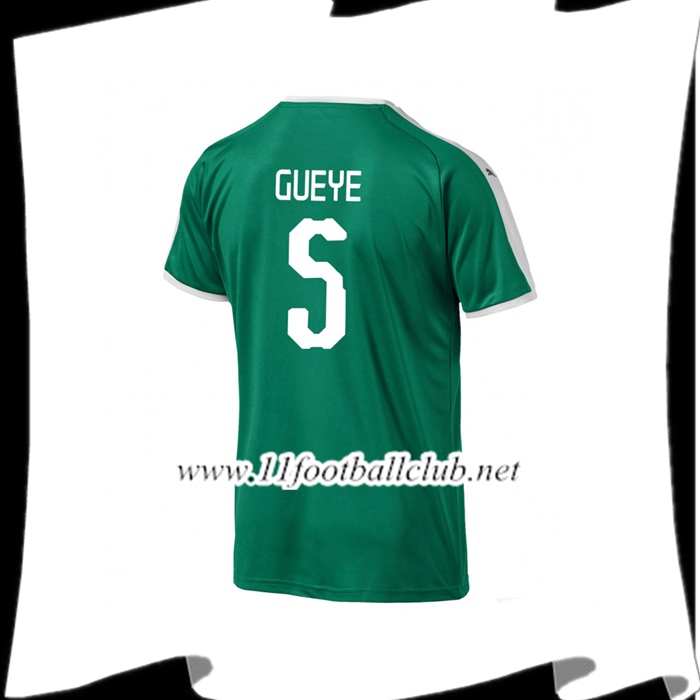 Nouveau Maillot De La Sénégal GUEYE 5 Exterieur Vert 2018 2019