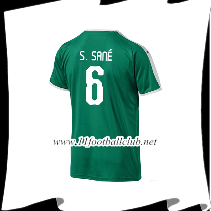 Nouveaux Maillot D Équipe De Sénégal S. SANE 6 Exterieur Vert 2018 2019