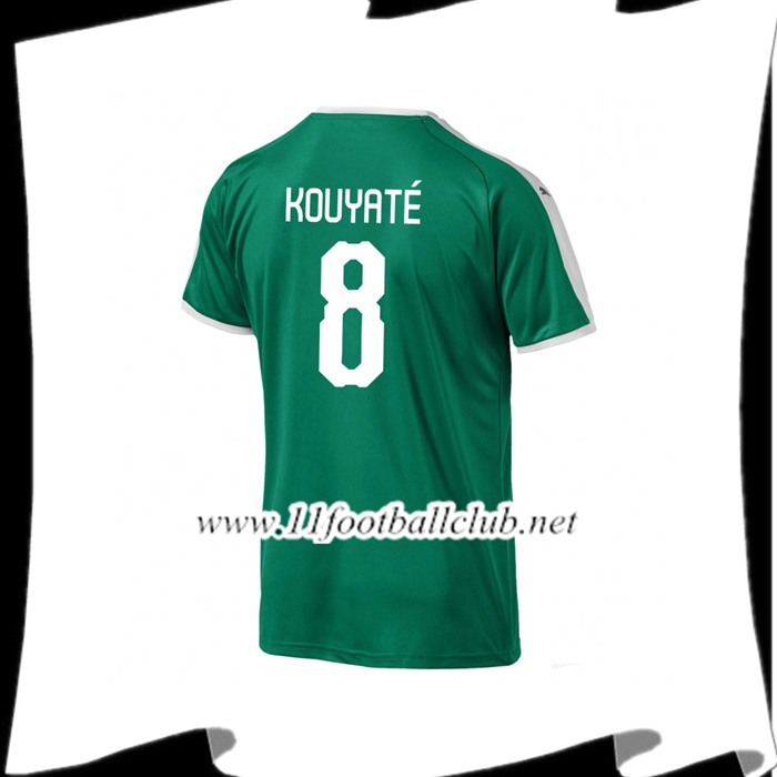 Nouveau Maillot Foot Equipe De Sénégal KOUYATE 8 Exterieur Vert 2018 2019