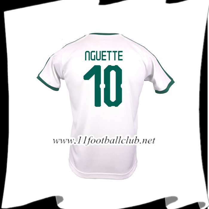 Nouveau Maillot Foot Equipe De Sénégal NGUETTE 10 Domicile Blanc 2018 2019