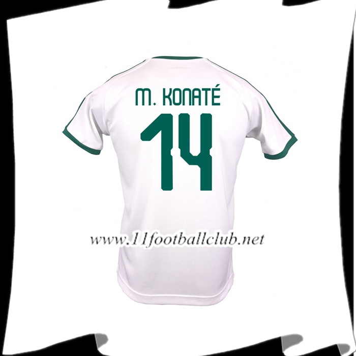Nouveau Maillot Football Sénégal M. KONATE 14 Domicile Blanc 2018 2019
