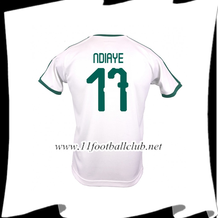 Nouveaux Maillot De Foot Equipe De Sénégal NDIAYE 17 Domicile Blanc 2018 2019