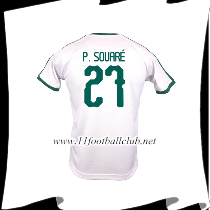 Nouveaux Maillot De Foot De L Équipe De Sénégal P. SOUARE 27 Domicile Blanc 2018 2019