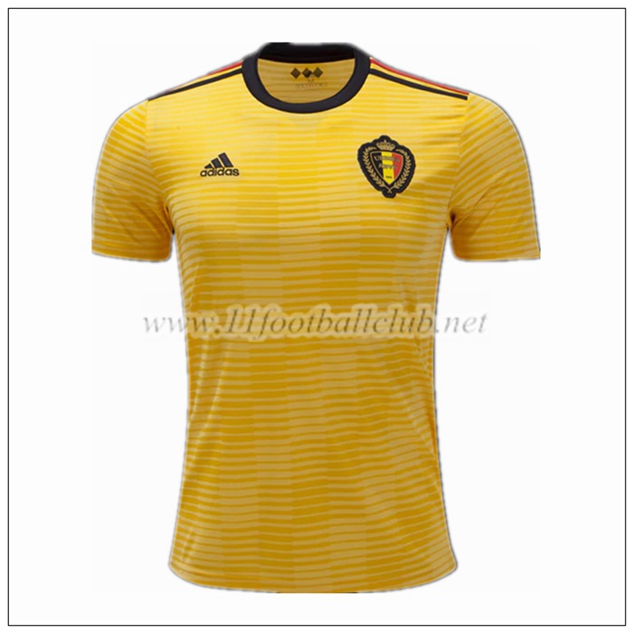 Nouveaux Maillot De L Équipe De Belgique Exterieur Jaune 2018/19
