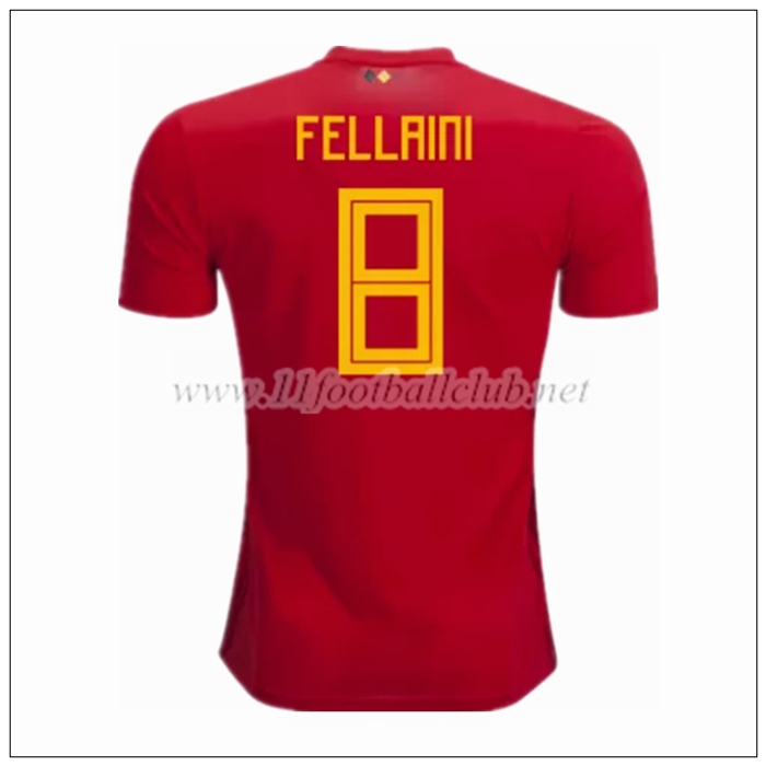 Nouveau Maillot D Équipe De Belgique Fellaini 8 Domicile Rouge 2018/19