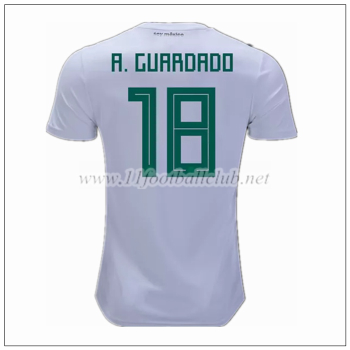 Nouveau Maillot De La Mexique A.Guardado 18 Exterieur Blanc 2018/19