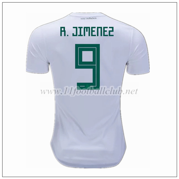 Nouveaux Maillot De Foot De Mexique Raul Jiminez 9 Exterieur Blanc 2018/19