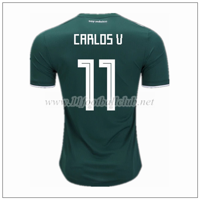 Nouveaux Maillot Equipe De Mexique Carlos Vela 11 Domicile Vert 2018/19