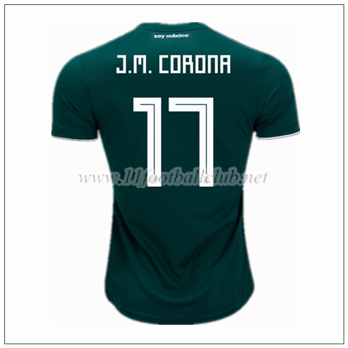 Nouveau Maillot Foot Equipe De Mexique J.M Corona 17 Domicile Vert 2018/19