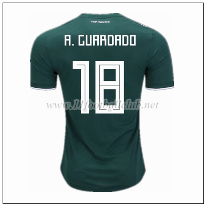 Nouveaux Maillot Equipe Mexique Andres Guardado 18 Domicile Vert 2018/19