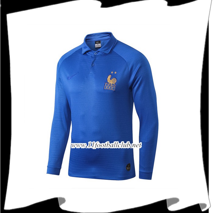 Le Nouveaux Sweatshirt Training France 100Eme Anniversaire Bleu Flocage