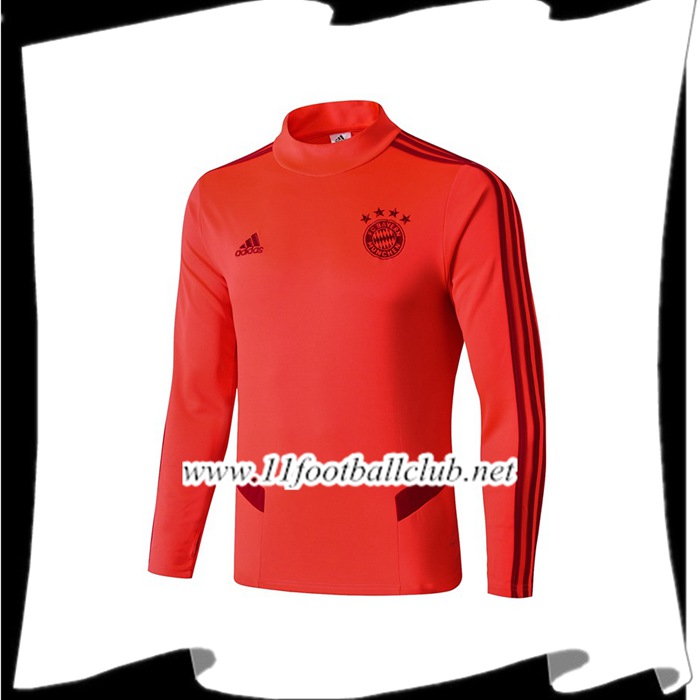 Le Nouveau Sweatshirt Training Bayern Munich Rouge 2019/2020 Personnalisable