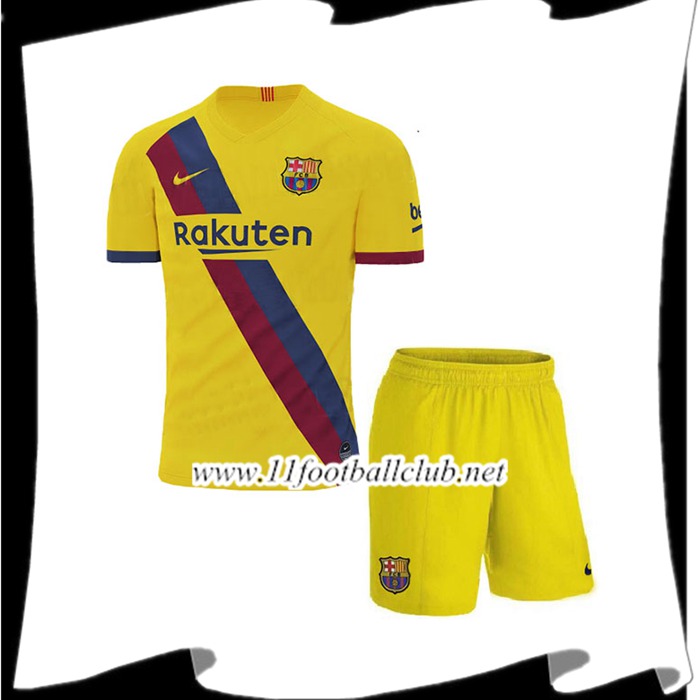 Le Nouveaux Maillot de Foot FC Barcelone Enfants Exterieur 2019/2020 Flocage