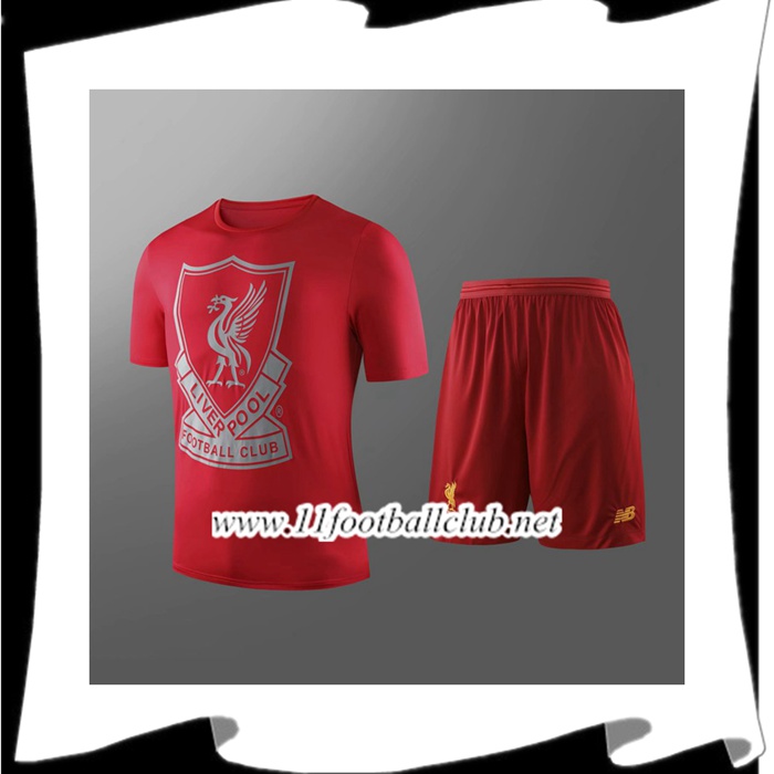 Le Nouveau Maillot de Foot FC Liverpool + Shorts Enfants Rouge 2019/2020 Personnalisé