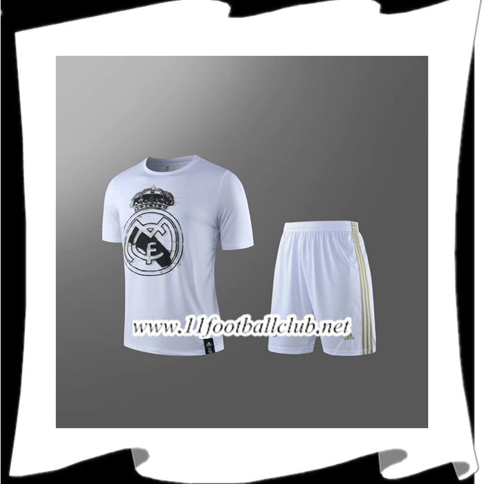 Le Nouveau Maillot de Foot Real Madrid + Shorts Enfants Blanc 2019/2020 Vintage