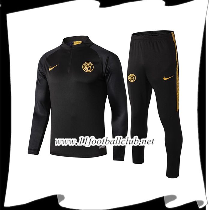 Le Nouveaux Ensemble Survetement de Foot Inter Milan Noir 2019/2020 Authentic