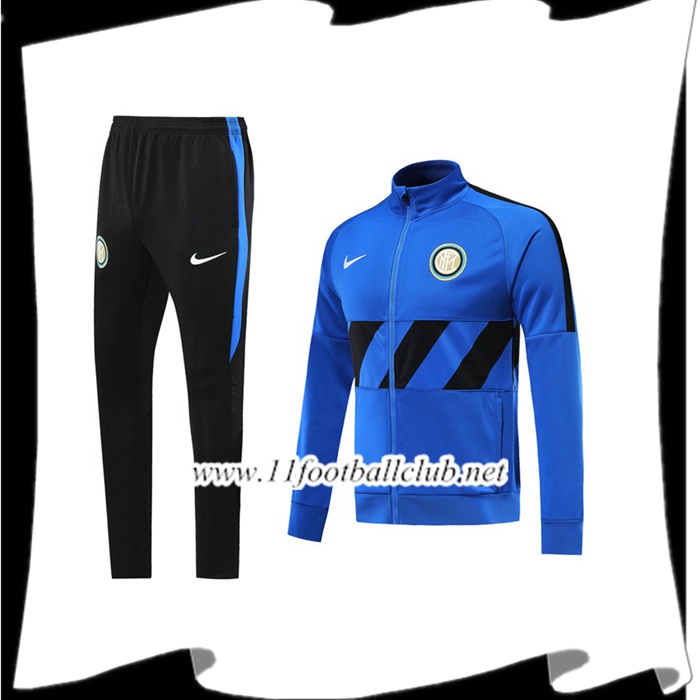 Le Nouveaux Ensemble Veste Survetement Inter Milan Bleu 2019/2020 Junior