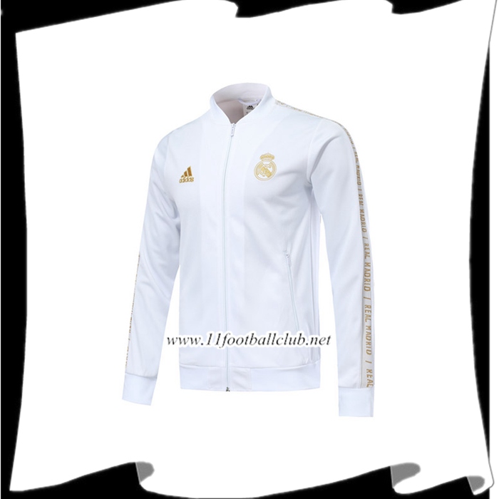 Le Nouveaux Veste Foot Real Madrid Blanc 2019/2020 Personnalisable