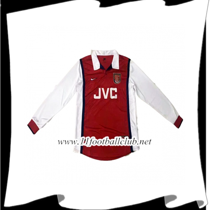 Le Nouveaux Maillot de Foot Arsenal Domicile Manches longues 1998/1999 Flocage
