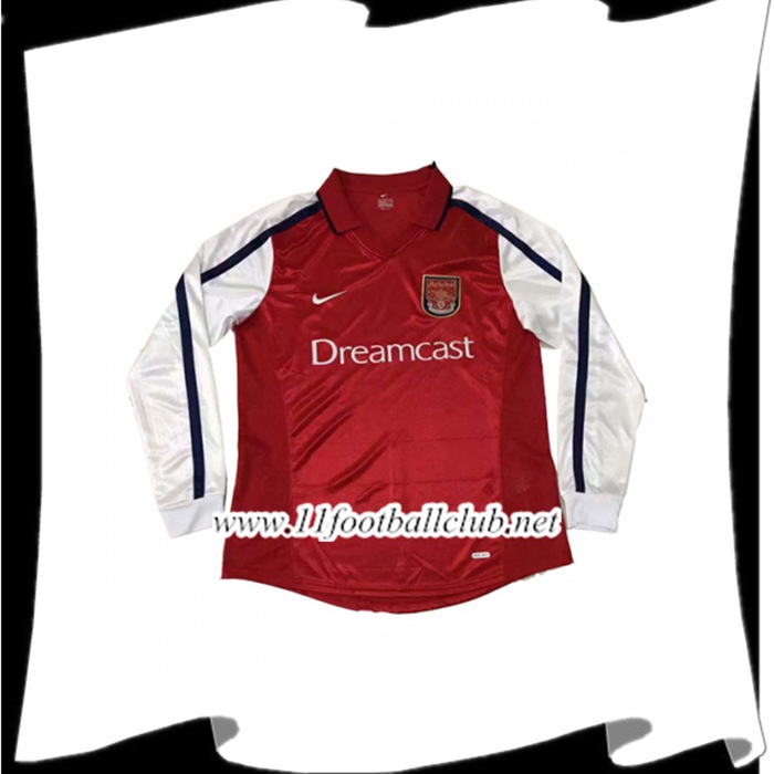 Le Nouveaux Maillot de Foot Arsenal Domicile Manches longues 2000/2001 Floqué