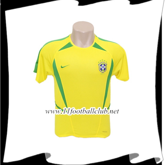 Le Nouveaux Maillot de Foot Bresil Domicile 2002/2003 Floqué