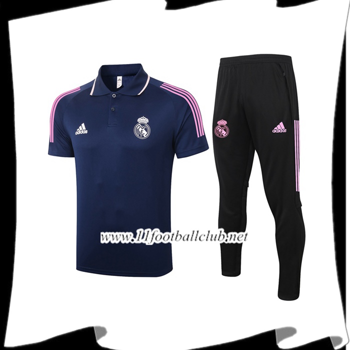 Le Nouveaux Ensemble Polo Real Madrid + Pantalon Bleu Royal 2020/2021