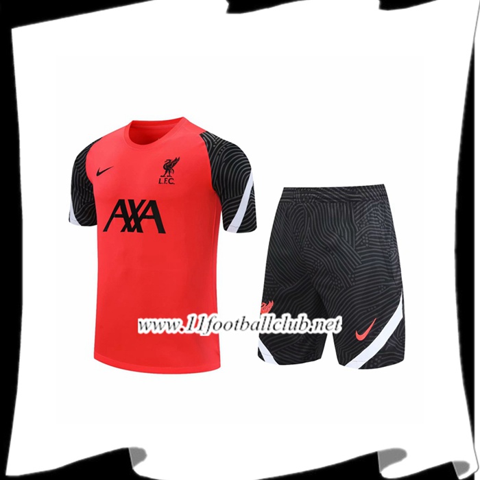 Le Nouveaux Ensemble Training T-Shirts FC Liverpool + Shorts Rouge 2020/2021